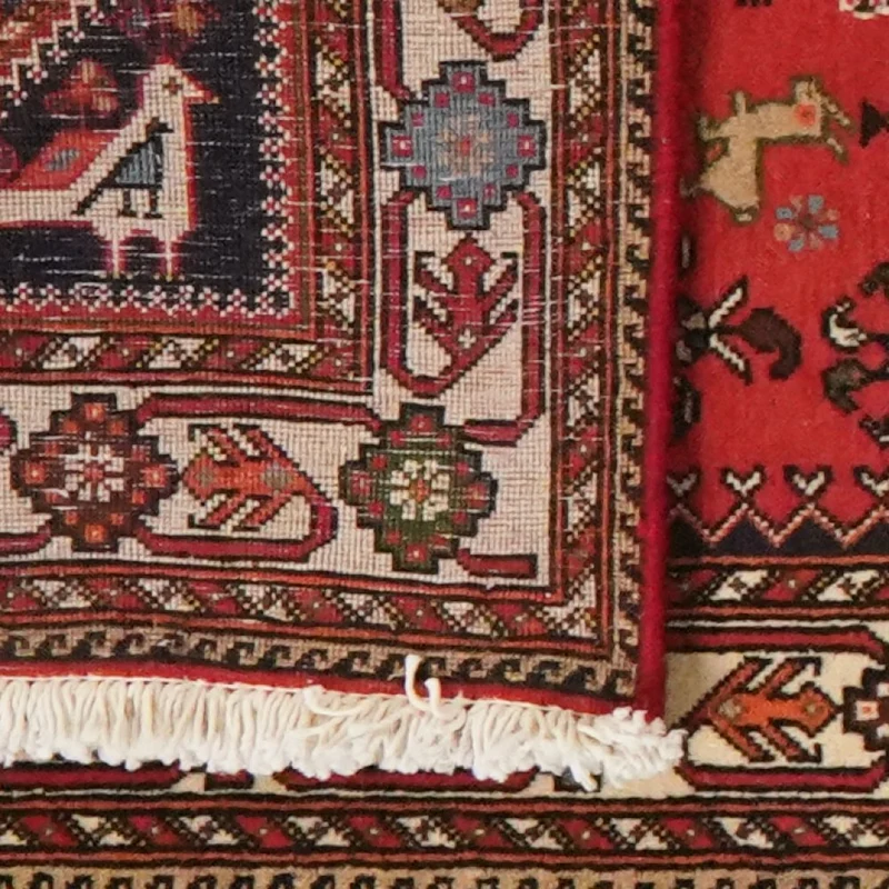 Nasrabad · Handgeknüpft – Rot, 309x81 cm