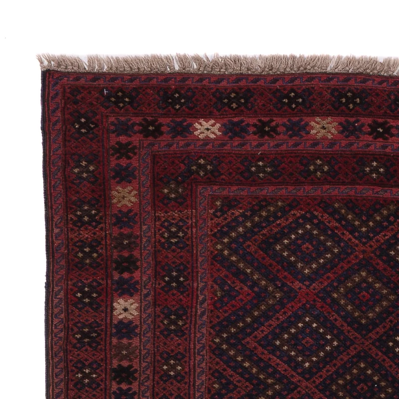 Kelim Afghan Teppich 136x196cm - dunkelrot