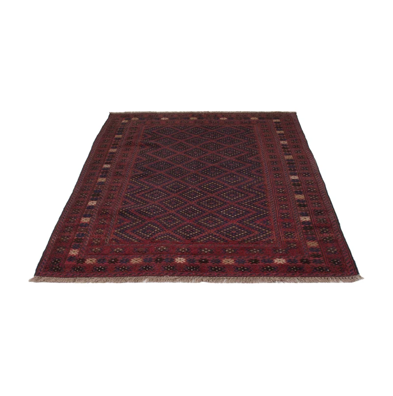 Kelim Afghan Teppich 136x196cm - dunkelrot