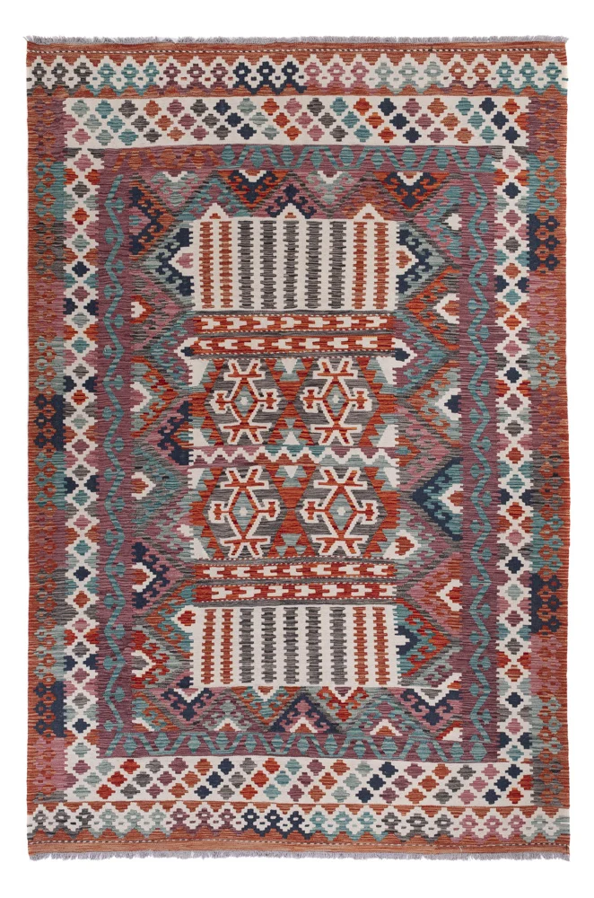 Kelim Maimene Teppich 209x309cm - mehrfarbig