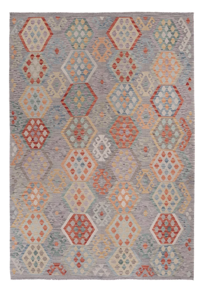 Kelim Maimene Teppich 211x299cm - mehrfarbig