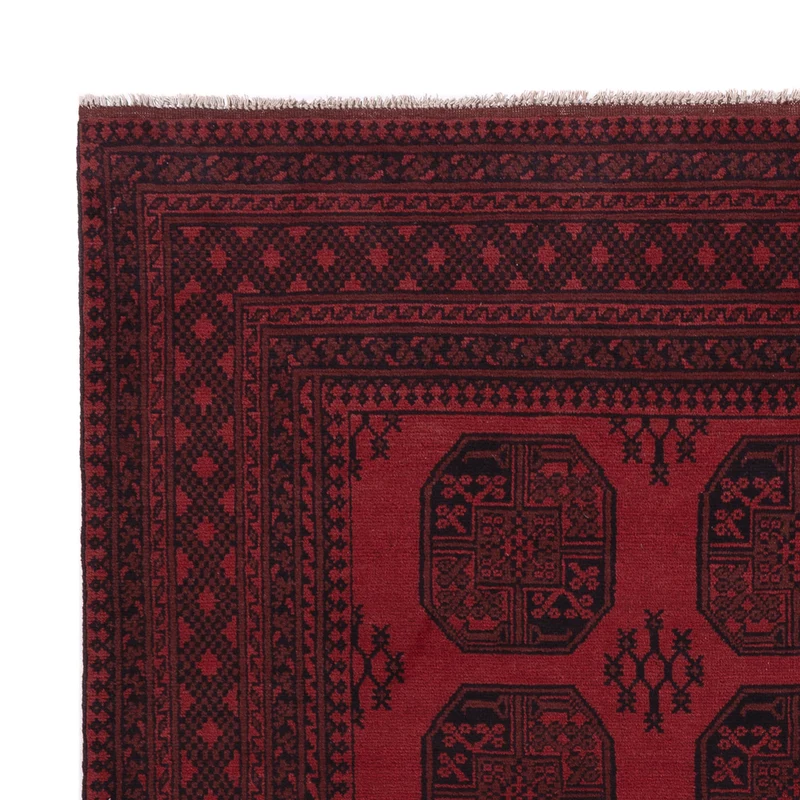 Akhche Teppich 206x290cm - Perserteppich - dunkelrot