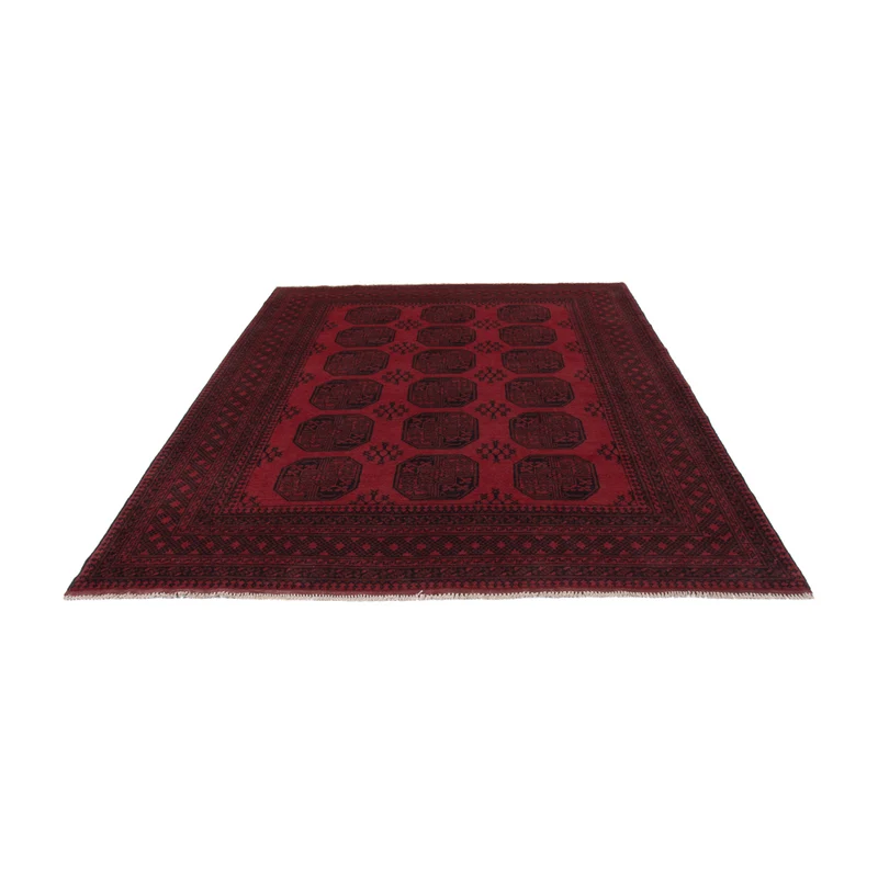 Akhche Teppich 206x290cm - Perserteppich - dunkelrot