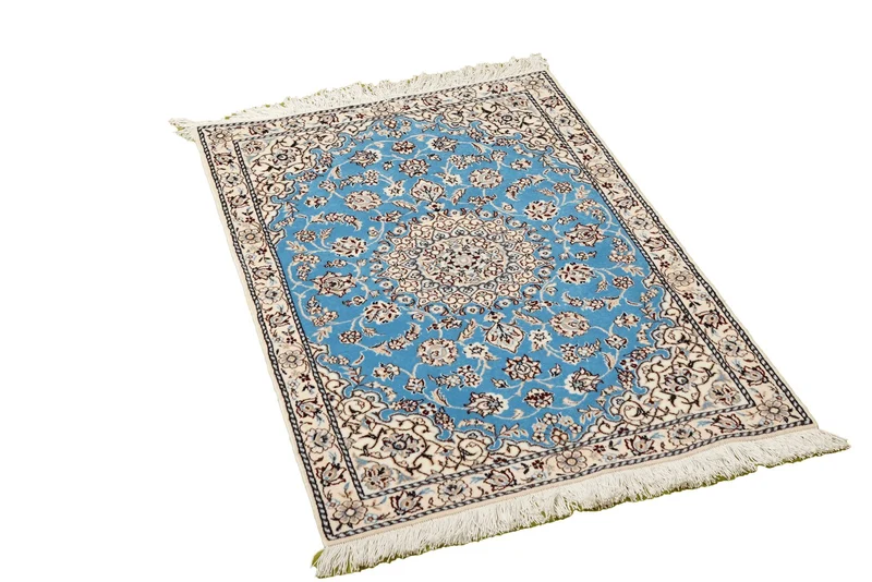 Nain 6La · Handgeknüpft – Blau, 95x62 cm