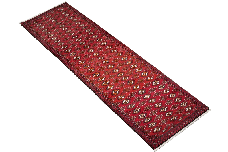 Belutch · Handgeknüpft – Rot, 292x60 cm