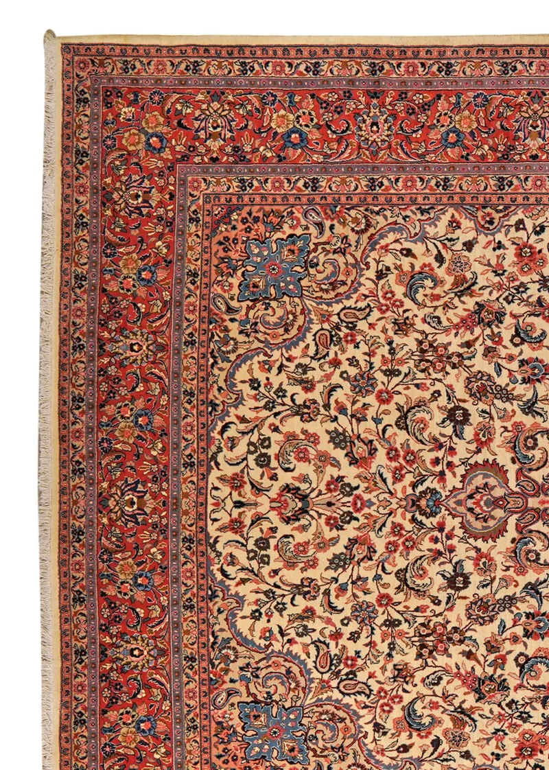 Sarough · Handgeknüpft – Beige, 406x298 cm