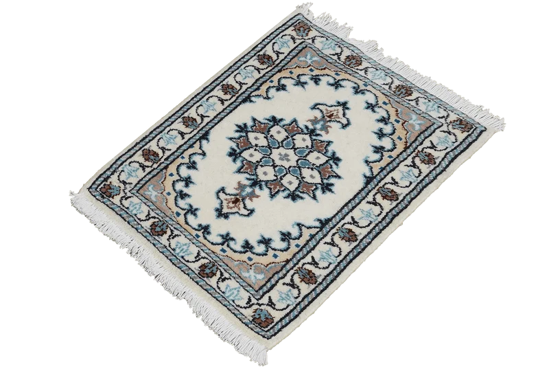 Nain 12La · Handgeknüpft – Beige, 59x40 cm
