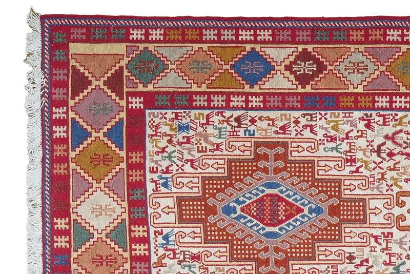 Sumak Shahsavan · Handgewebt – Beige, 143x110 cm