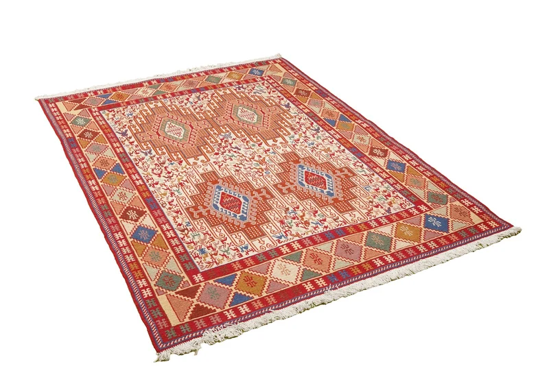 Sumak Shahsavan · Handgewebt – Beige, 143x110 cm