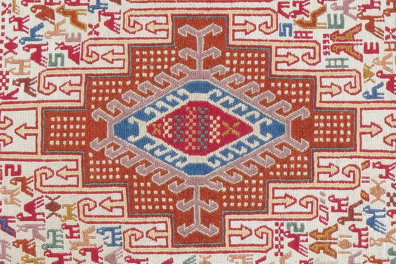 Sumak Shahsavan · Handgewebt – Beige, 143x110 cm