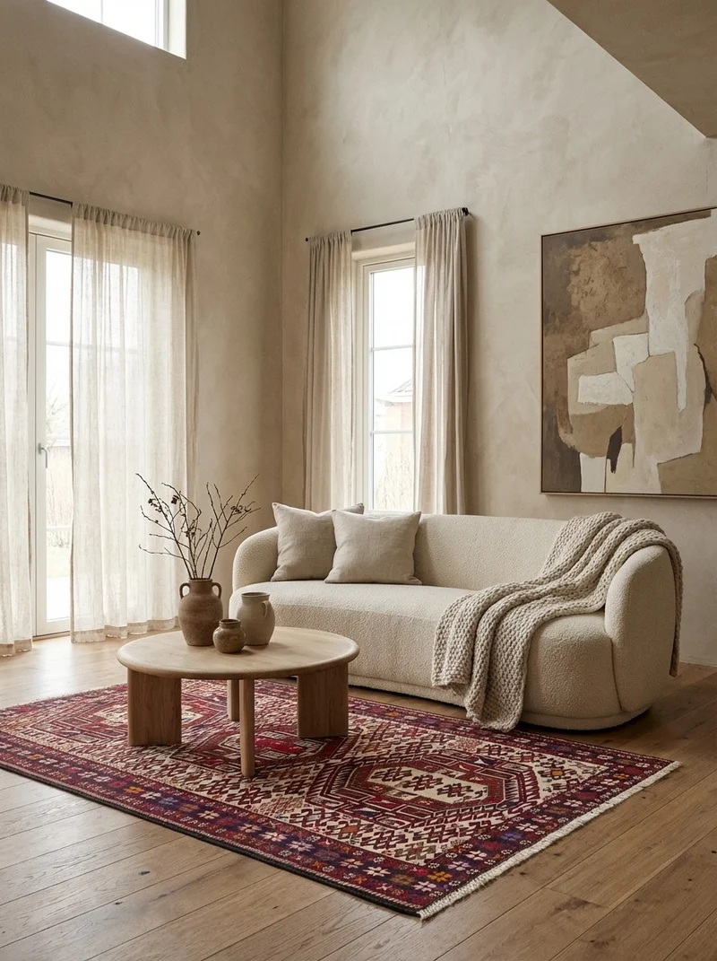 Sumak Shahsavan · Handgewebt – Beige, 201x114 cm