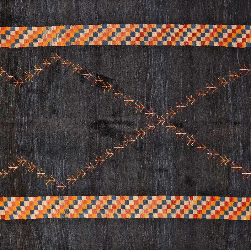 Gabbeh · Handgeknüpft – Blau, 397x285 cm