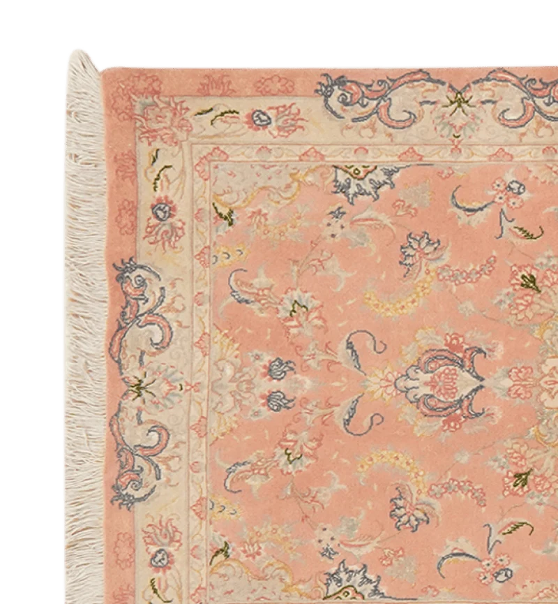 Tabriz 50 Raj · Handgeknüpft – Rosa, 311x81 cm
