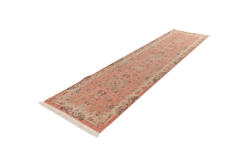 Tabriz 50 Raj · Handgeknüpft – Rosa, 311x81 cm
