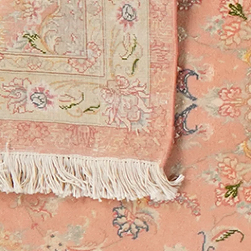 Tabriz 50 Raj · Handgeknüpft – Rosa, 311x81 cm
