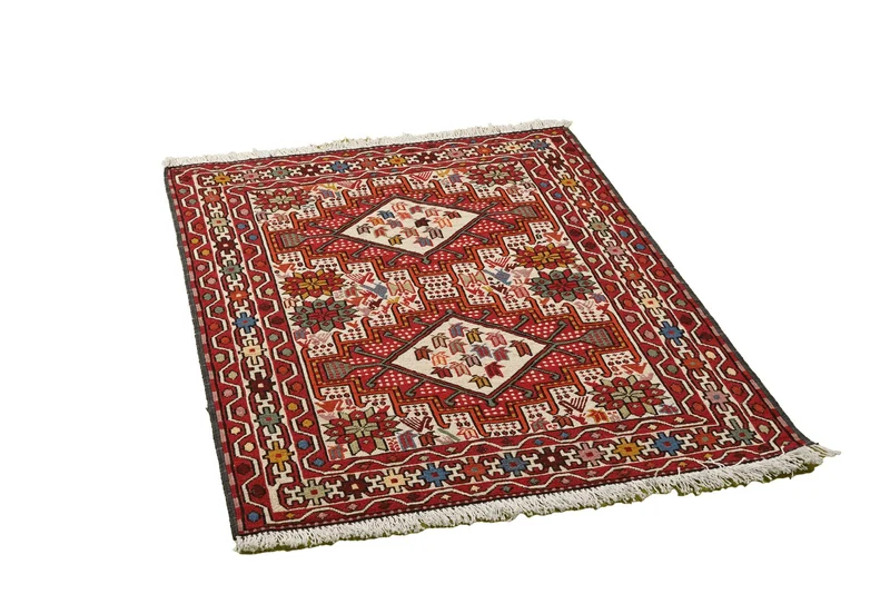 Sumak Shahsavan · Handgewebt – Beige, 99x79 cm