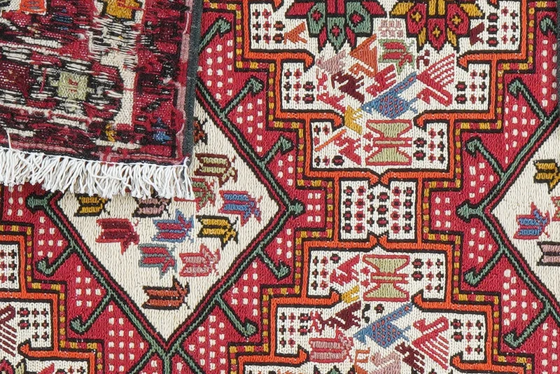 Sumak Shahsavan · Handgewebt – Beige, 99x79 cm