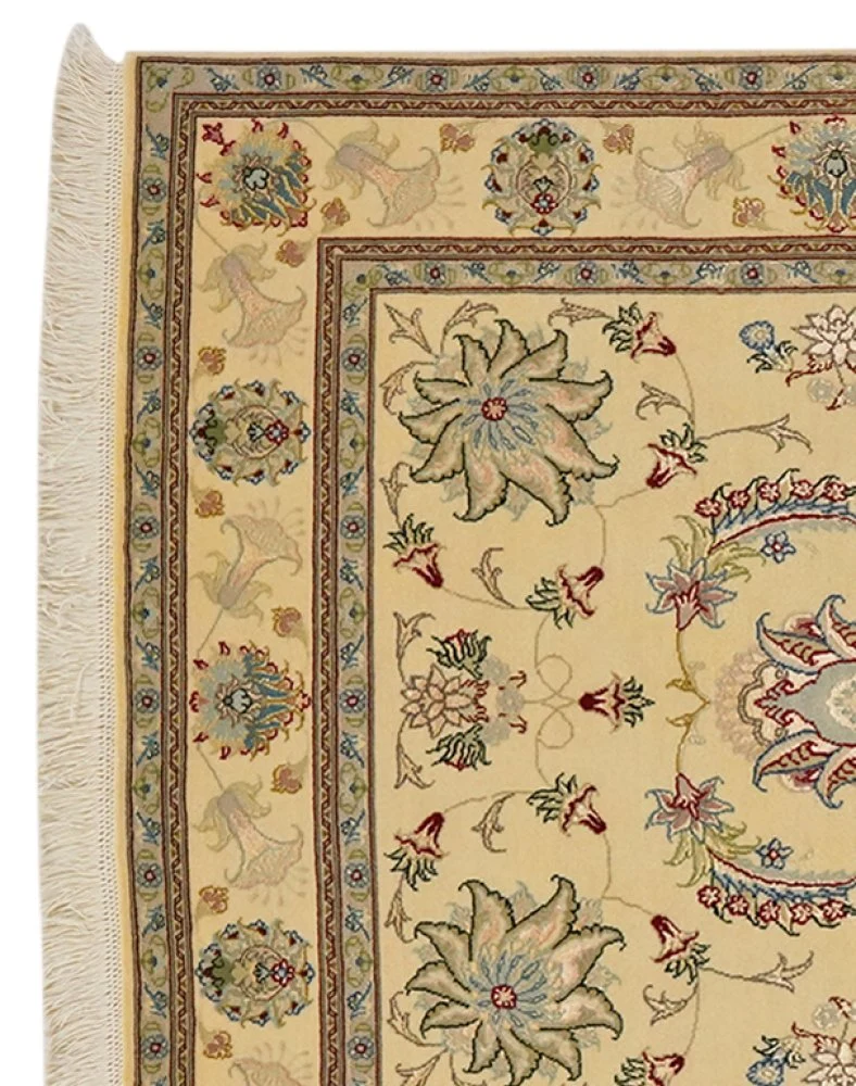 Tabriz 50 Raj · Handgeknüpft – Beige, 151x99 cm