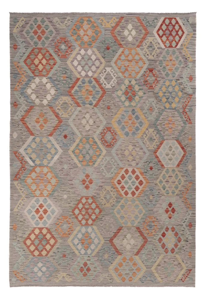 Kelim Maimene Teppich 203x299cm - mehrfarbig