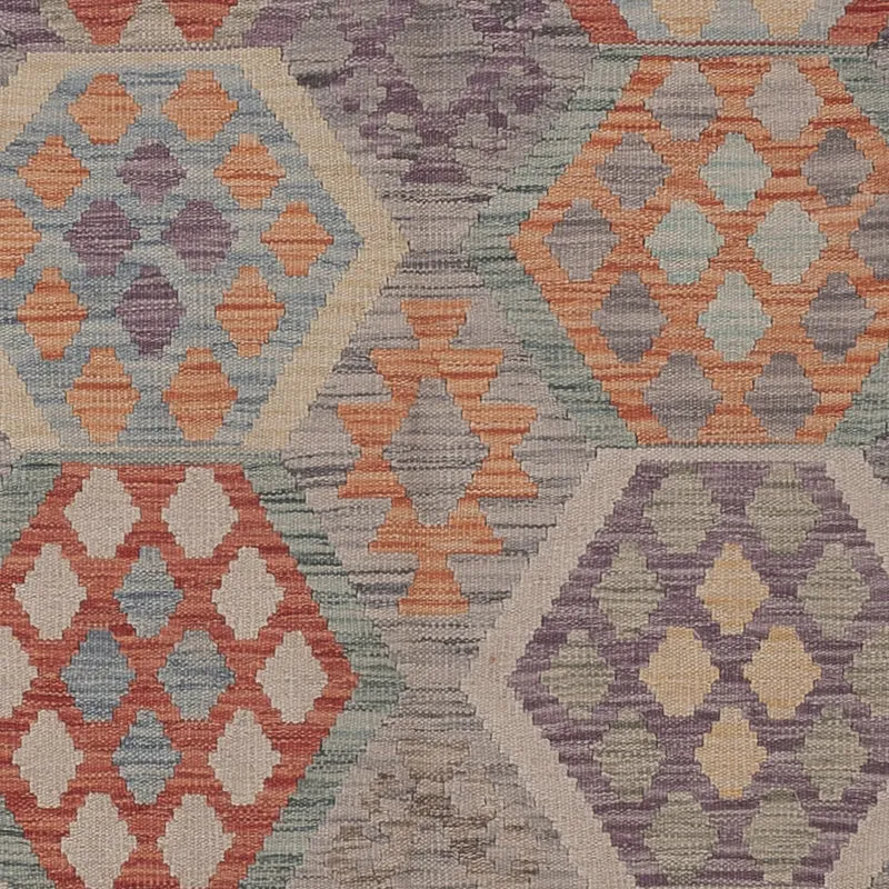 Kelim Maimene Teppich 200x302cm - mehrfarbig