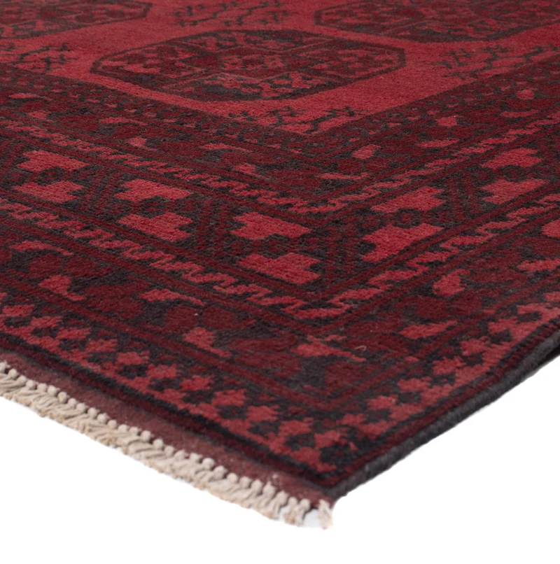 Afghan Teppich - Filpa - 197 x 288 cm - dunkelrot