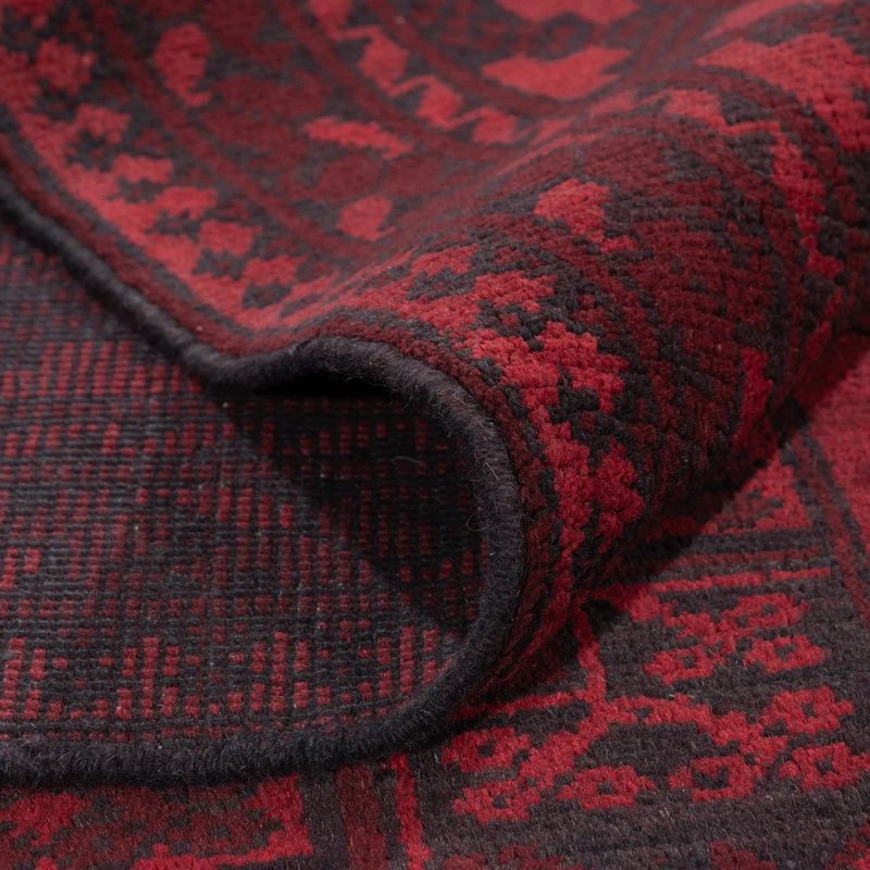 Afghan Teppich - Filpa - 197 x 288 cm - dunkelrot