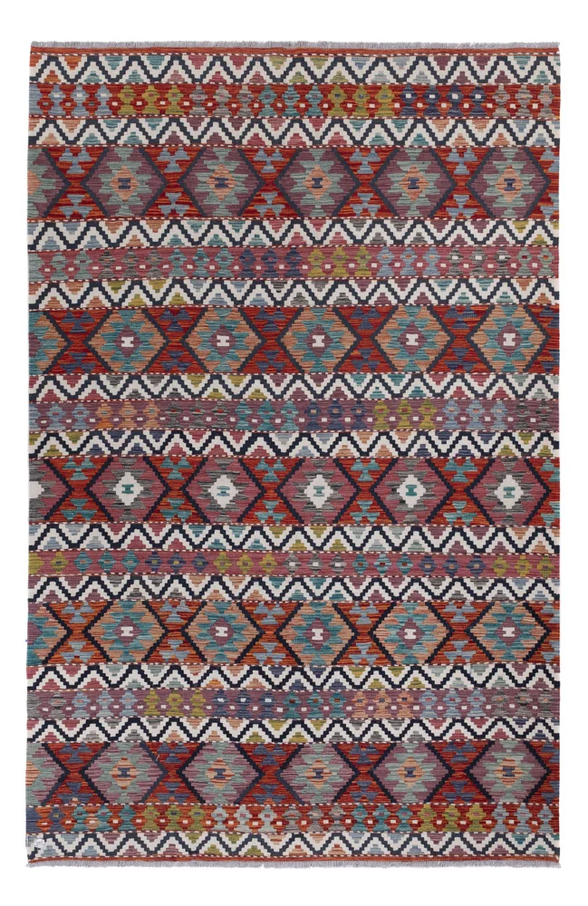 Kelim Maimene Teppich 198x303cm - mehrfarbig
