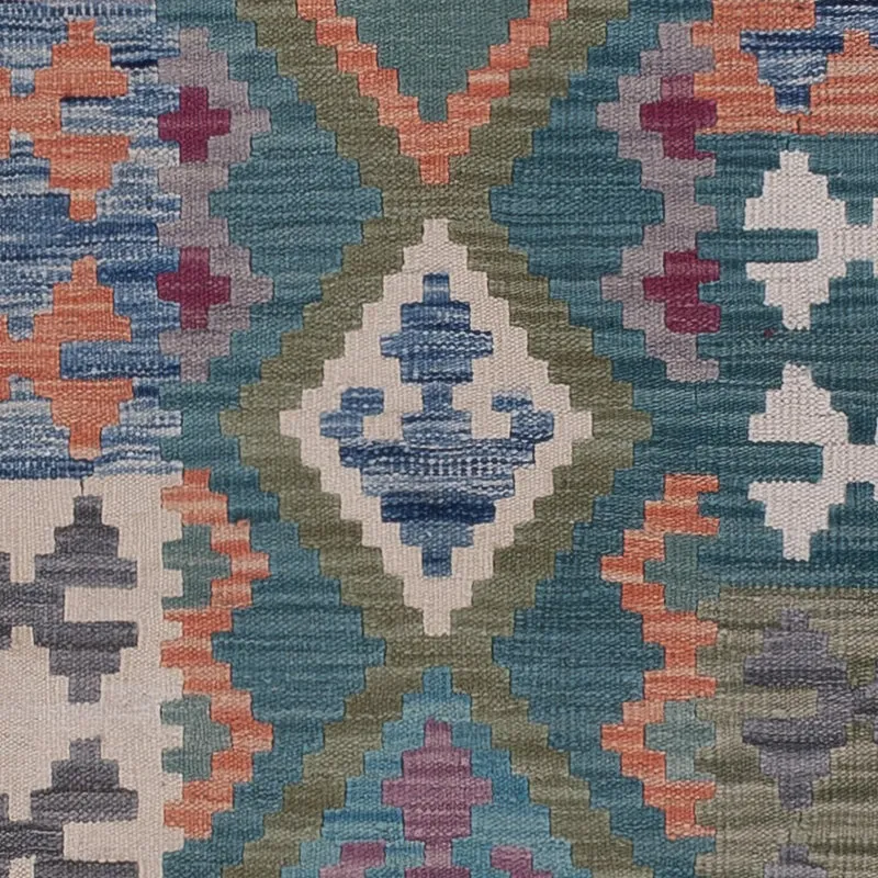 Kelim Maimene Teppich 83x296cm - mehrfarbig