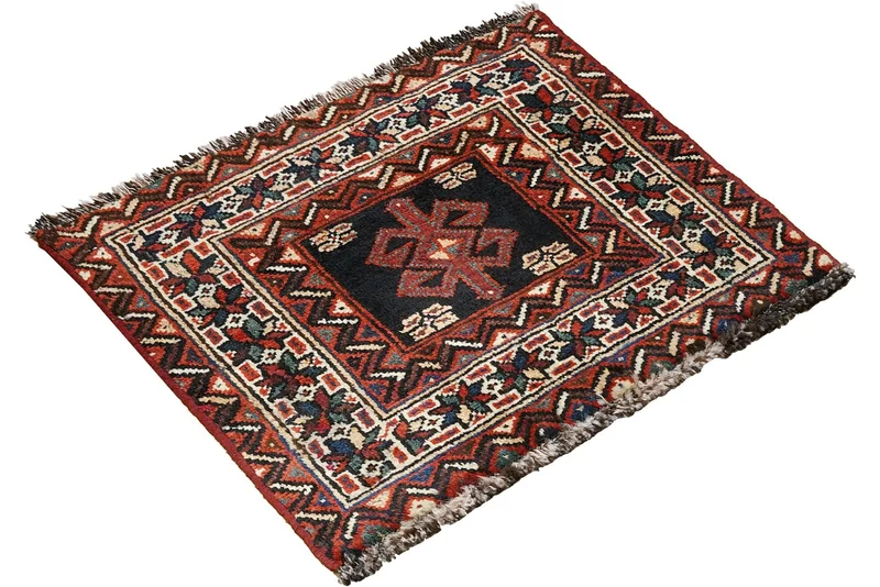 Gashgai · Handgeknüpft – Blau, 57x63 cm