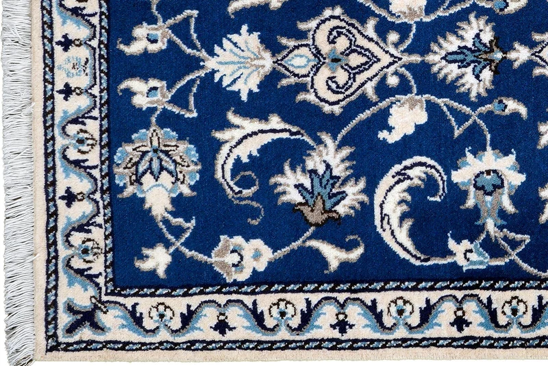 Nain 12La · Handgeknüpft – Blau, 135x69 cm