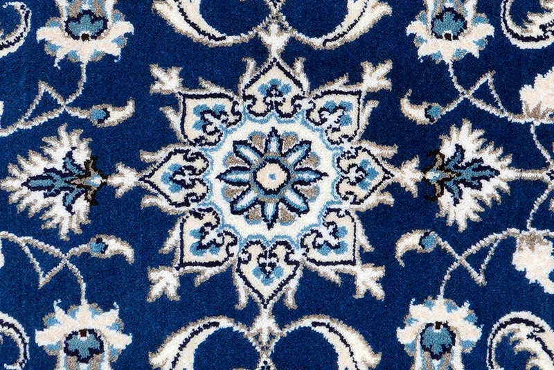 Nain 12La · Handgeknüpft – Blau, 135x69 cm