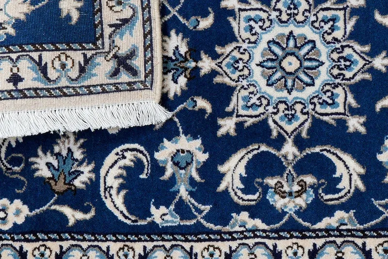 Nain 12La · Handgeknüpft – Blau, 135x69 cm