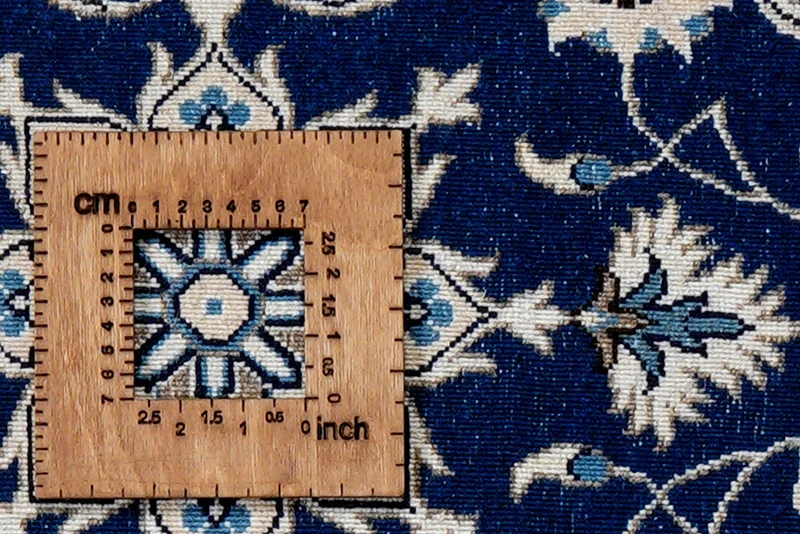 Nain 12La · Handgeknüpft – Blau, 135x69 cm