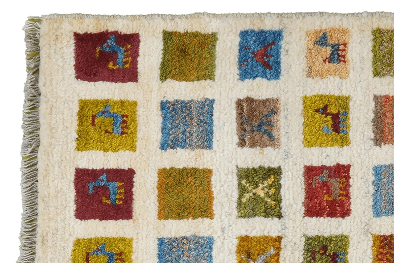 Gabbeh Sonnat · Handgeknüpft – Beige, 88x61 cm