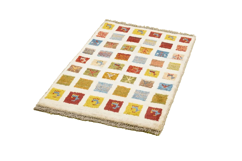Gabbeh Sonnat · Handgeknüpft – Beige, 88x61 cm