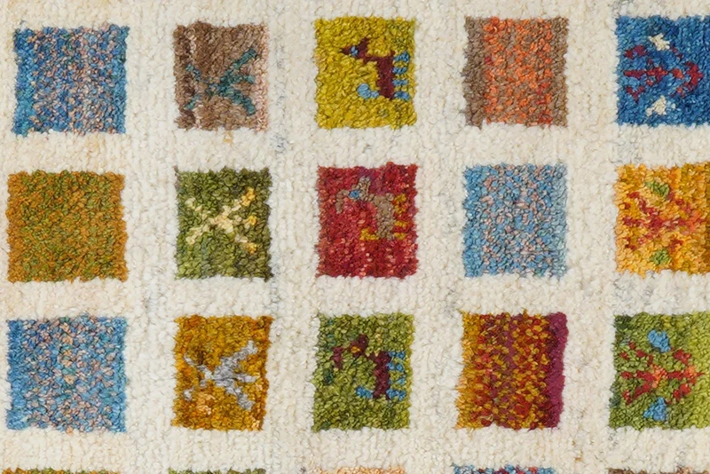 Gabbeh Sonnat · Handgeknüpft – Beige, 88x61 cm
