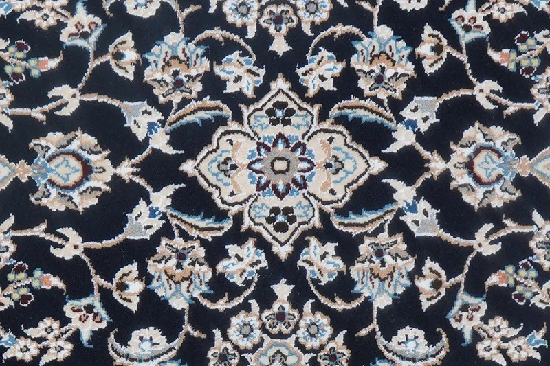 Nain 9La · Handgeknüpft – Blau, 213x70 cm