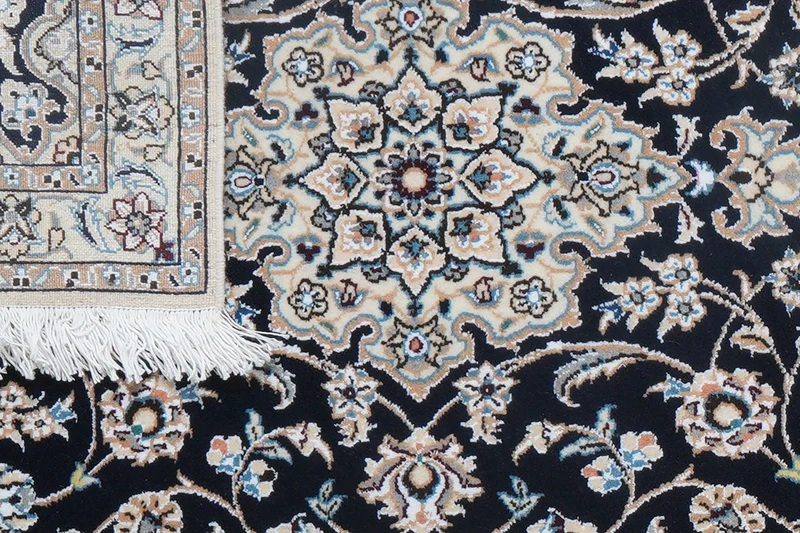 Nain 9La · Handgeknüpft – Blau, 213x70 cm