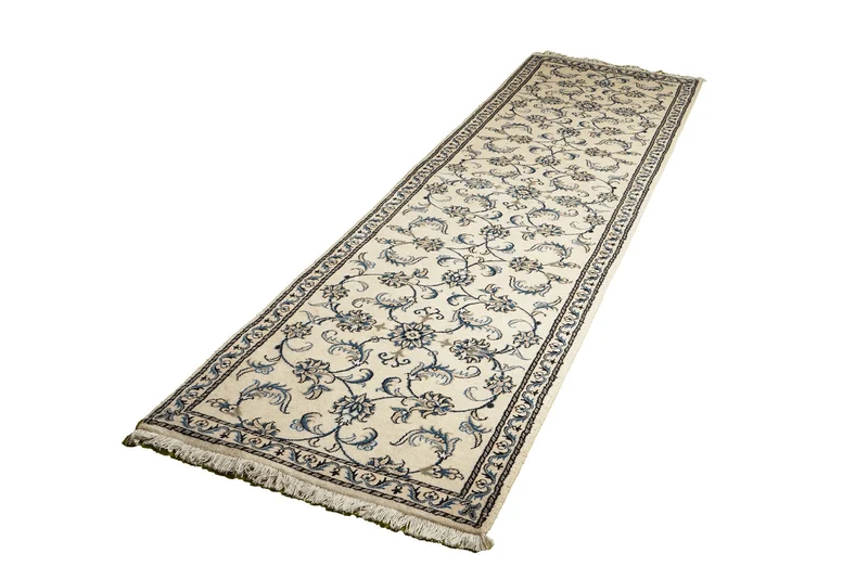 Nain 12La · Handgeknüpft – Beige, 299x79 cm
