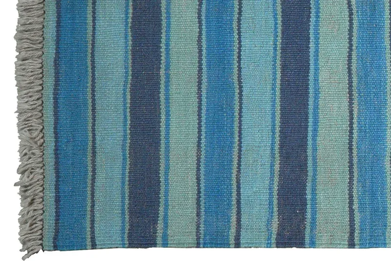 Kelim Gashgai · Handgewebt – Blau, 194x61 cm