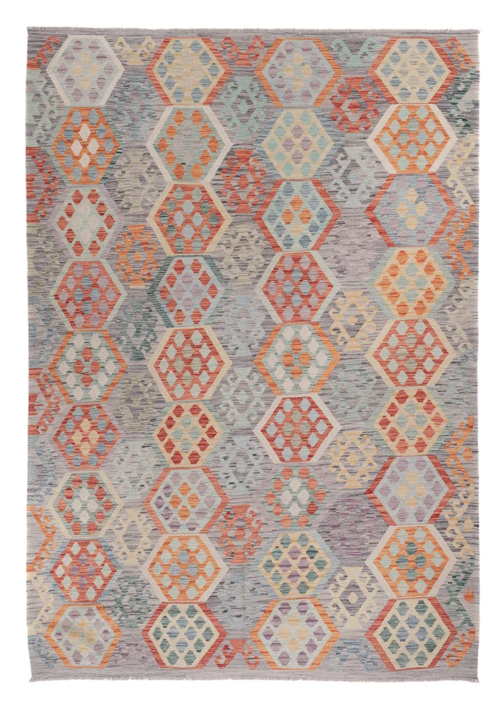 Kelim Maimene Teppich 211x297cm - mehrfarbig