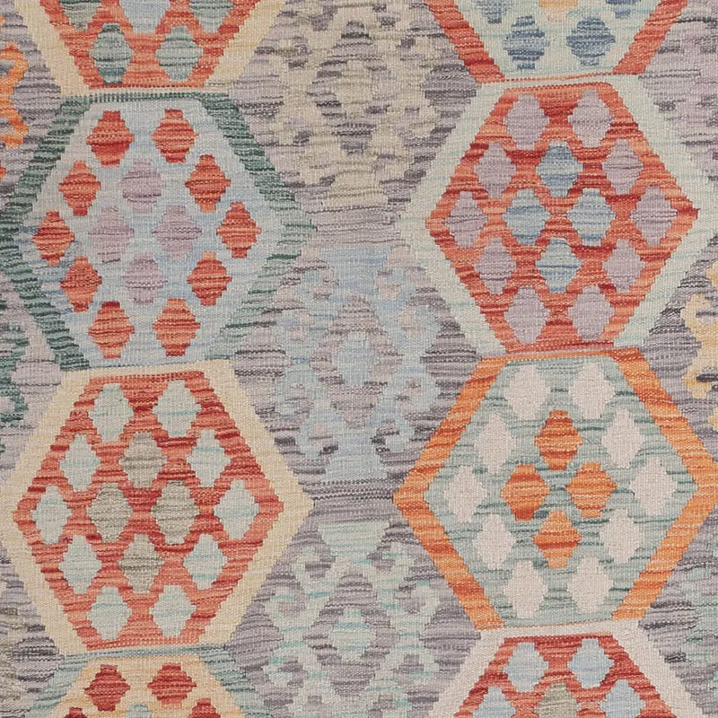 Kelim Maimene Teppich 211x297cm - mehrfarbig