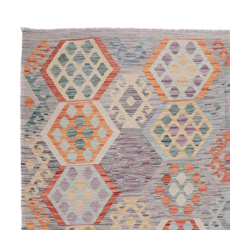 Kelim Maimene Teppich 211x297cm - mehrfarbig