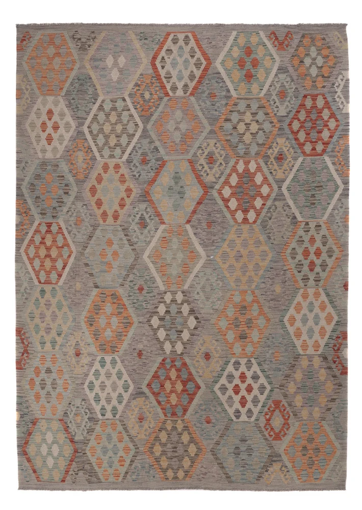 Kelim Maimene Teppich 214x292cm - mehrfarbig