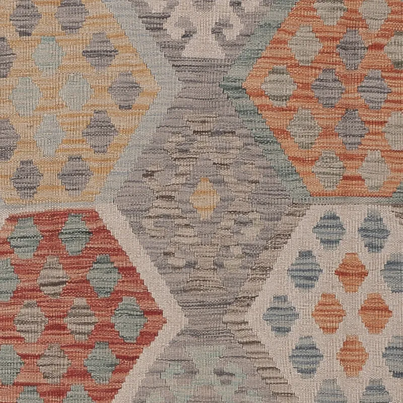 Kelim Maimene Teppich 212x297cm - mehrfarbig