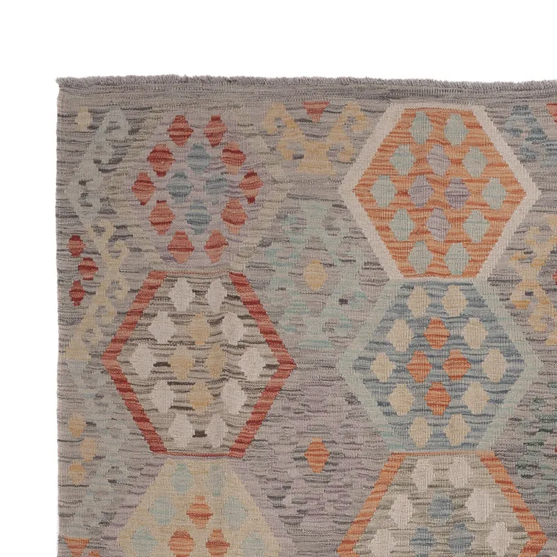 Kelim Maimene Teppich 212x297cm - mehrfarbig