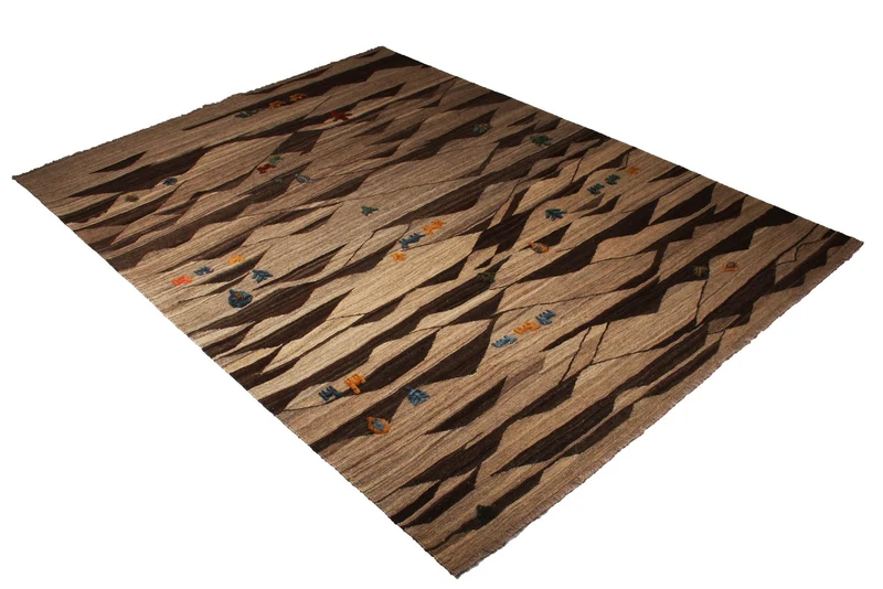 Kelim Gashgai · Handgewebt – Braun, 257x195 cm