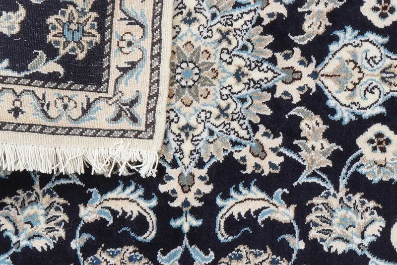 Nain 12La · Handgeknüpft – Blau, 197x78 cm