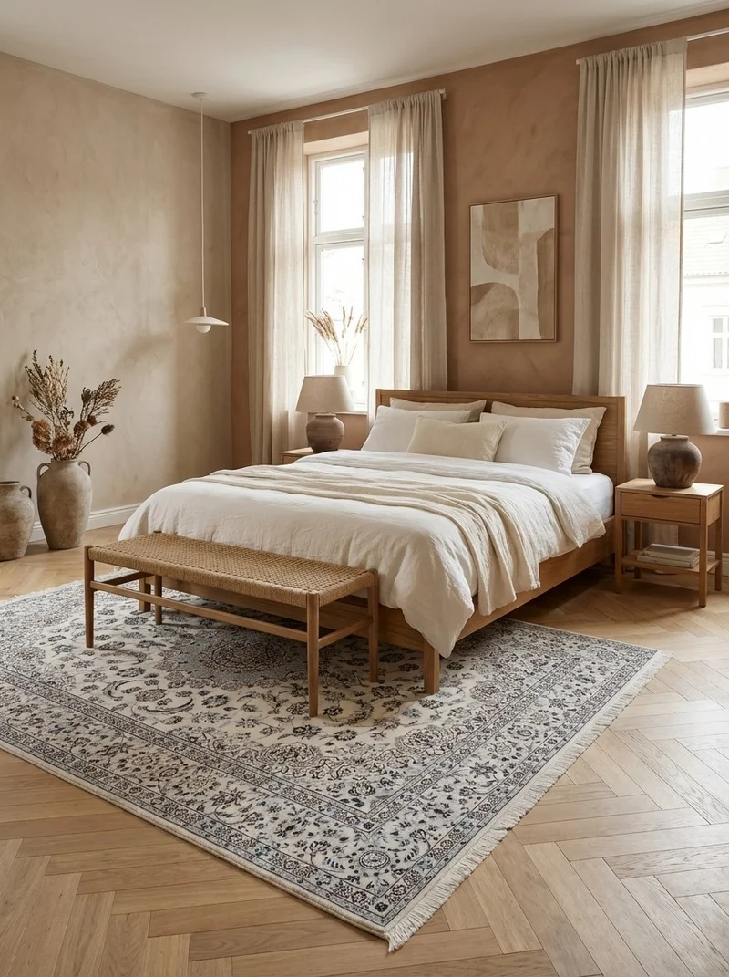 Nain 9La · Handgeknüpft – Beige, 301x204 cm
