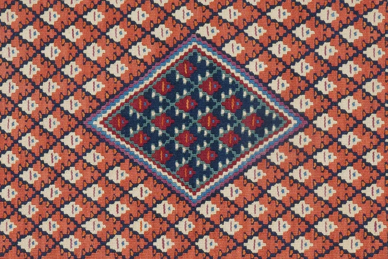 Kelim Senneh · Handgewebt – Rot, 87x62 cm